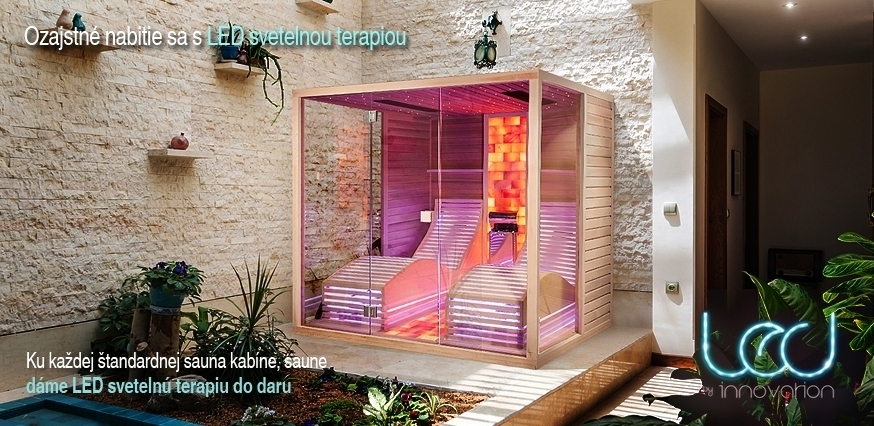 Sauna kabína s LED