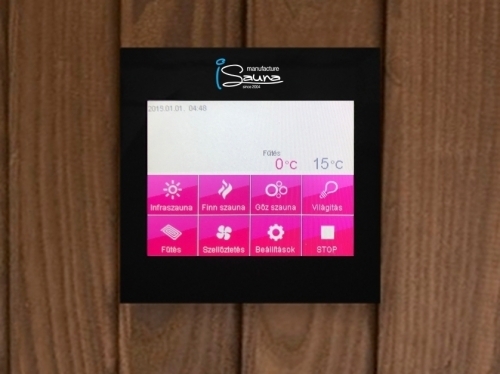  Predný panel ovládač sauny s dotykovou obrazovkou