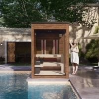 Exteriérová kombinovaná sauna 
