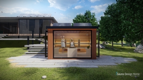 Exterierový sauna dom Lugano Family- Family Garden sauna