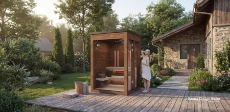 Exteriérová kombinovaná sauna