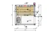 Mysauna exterierová kombi sauna pôdorys Mysauna exterierová kombi sauna pôdorys