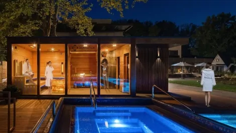 Suchá sauna do exteriéru Suchá sauna do exteriéru