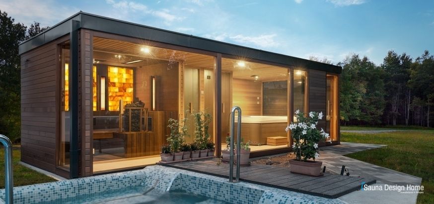 Exteriérová sauna, exteriérový wellness sauna dom Exteriérová sauna, exteriérový wellness sauna dom