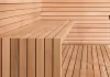 Lavica sauny v minimalistickom štýle