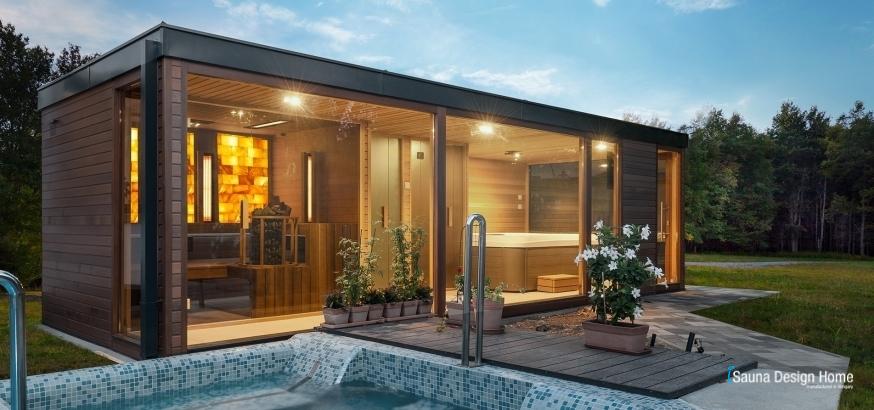 Exteriérová sauna, exteriérový wellness sauna dom Exteriérová sauna, exteriérový wellness sauna dom