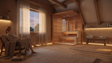 vnútorná sauna, infrasauna, interiérova sauna vnútorná sauna, infrasauna, interiérova sauna