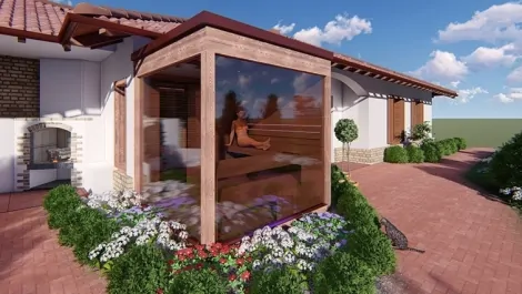 Exteriérová kombi sauna Exteriérová kombi sauna