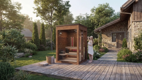 MySauna eco vonkajšia sauna, kombinovaná sauna MySauna eco vonkajšia sauna, kombinovaná sauna