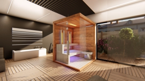 Kombinovaná sauna do interiéru