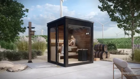 exteriérová fínska sauna exteriérová fínska sauna