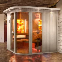 Infrasauna De Lux s himalájskou soľnou stenou Infrasauna De Lux s himalájskou soľnou stenou