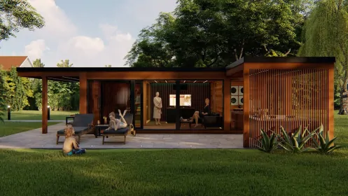Moderný sauna dom na mieru - Kúsok z nebies s dokonalým výhľadom! Moderný sauna dom na mieru - Kúsok z nebies s dokonalým výhľadom!
