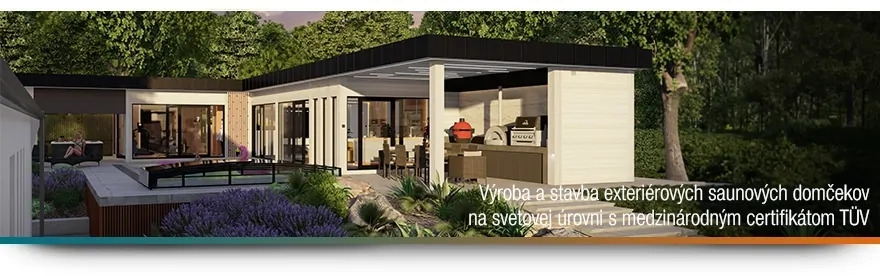Exteriérové saunové domy, záhradné sauny Exteriérové saunové domy, záhradné sauny