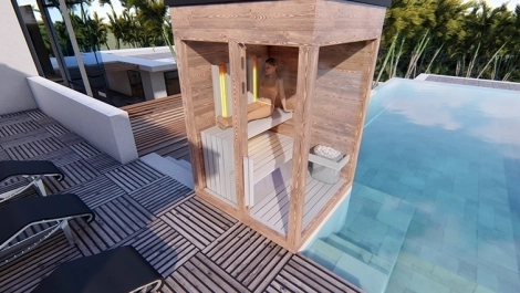 Externá kombinovaná sauna Externá kombinovaná sauna