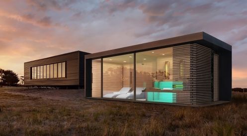 exteriérový wellness sauna dom 