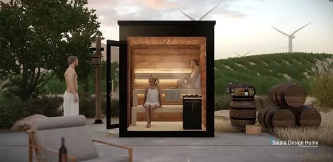 externá fínska sauna