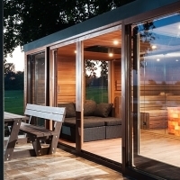 Kombi panoramatický sauna dom