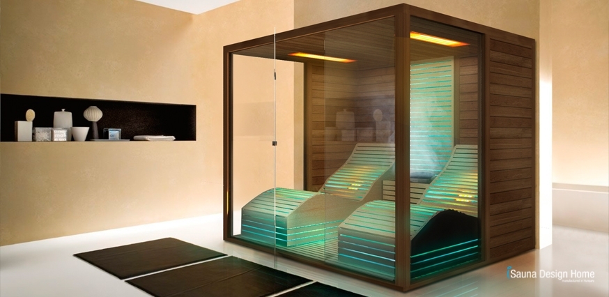 kombi sauna so špeciálnymi ergonomickými lavicami