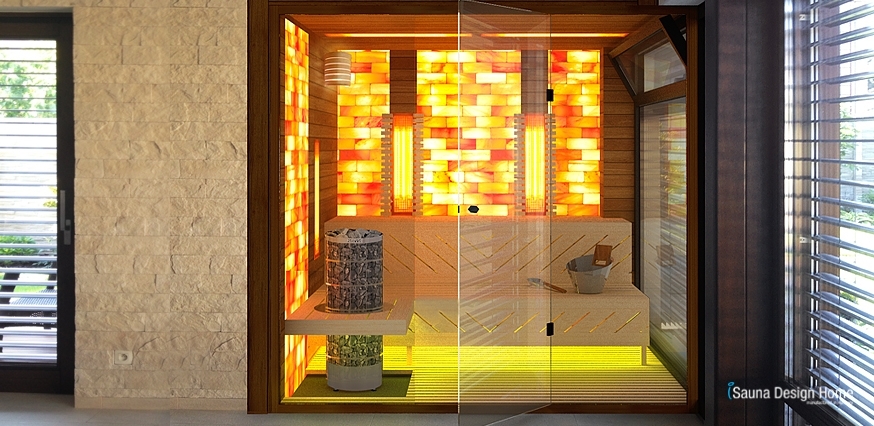 Kombinovaná sauna s terasou - 3D plánovanie sauny