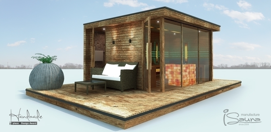 Kombinovaný luxusný sauna domček Lugano Komfort