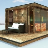Kombinovaný luxusný sauna domček Lugano Komfort