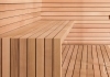 Lavica sauny v minimalistickom štýle