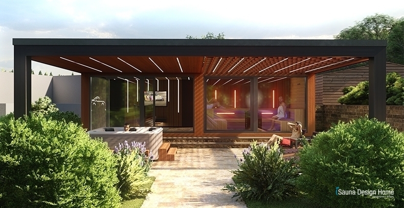 moderný sauna dom