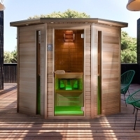 Rohová sauna,rohová infra sauna,kombinovaná sauna