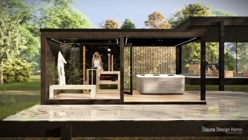 saunový domček, fínska sauna
