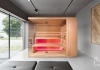 Sklenená sauna minimalistický štýl