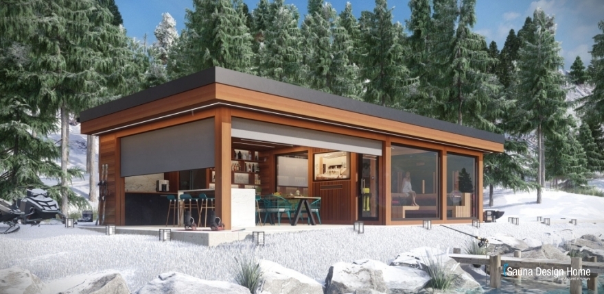 Textura Home vonkajší saunový domček