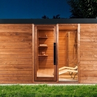 Wellness saunový domček s oddychovým priestorom