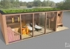 Wellness záhradná sauna s bazénom