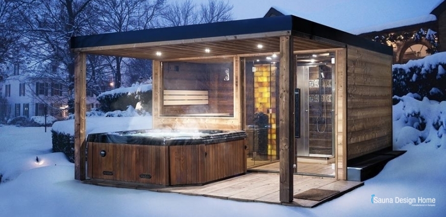Záhradná kombinovaná sauna s panoramou