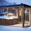 Záhradná kombinovaná sauna s panoramou