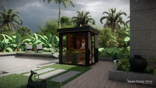 Záhradná kombinovaná so saunou, saunový domček, personalizovaná sauna